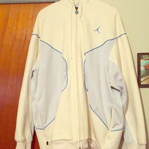 White Jordan Melo zip up jacket